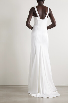 Galvan Hampshire Satin-crepe Gown - White