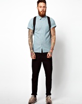 Thumbnail for your product : ASOS Shirt In Short Sleeve With Linen Mix