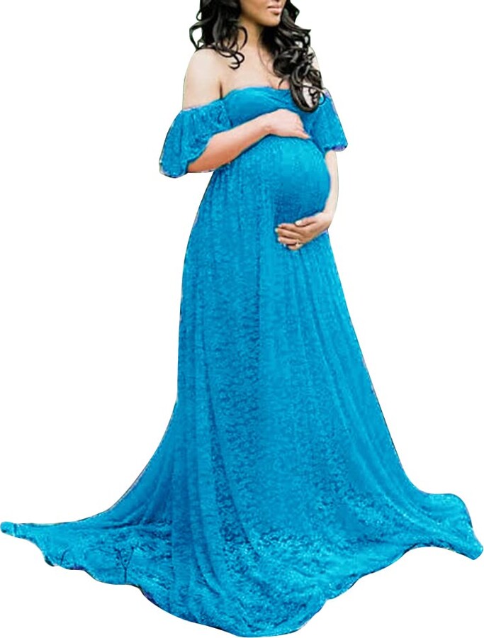 YAOTT Maternity Dress Photoshoot Women Off The Shoulder Fit Pregnancy