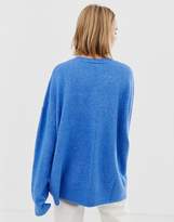 Thumbnail for your product : Weekday Batwing Knit Sweater-Blue