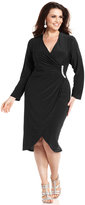 Thumbnail for your product : R & M Richards R&M Richards Plus Size Embellished Faux-Wrap Dress