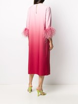 Thumbnail for your product : 16Arlington Feather-Embellished Ombre Dress