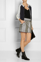 Thumbnail for your product : Reed Krakoff Color-block crepe and fine-knit cardigan