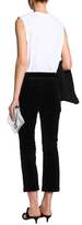 Thumbnail for your product : Frame Cropped Velvet Flared Pants