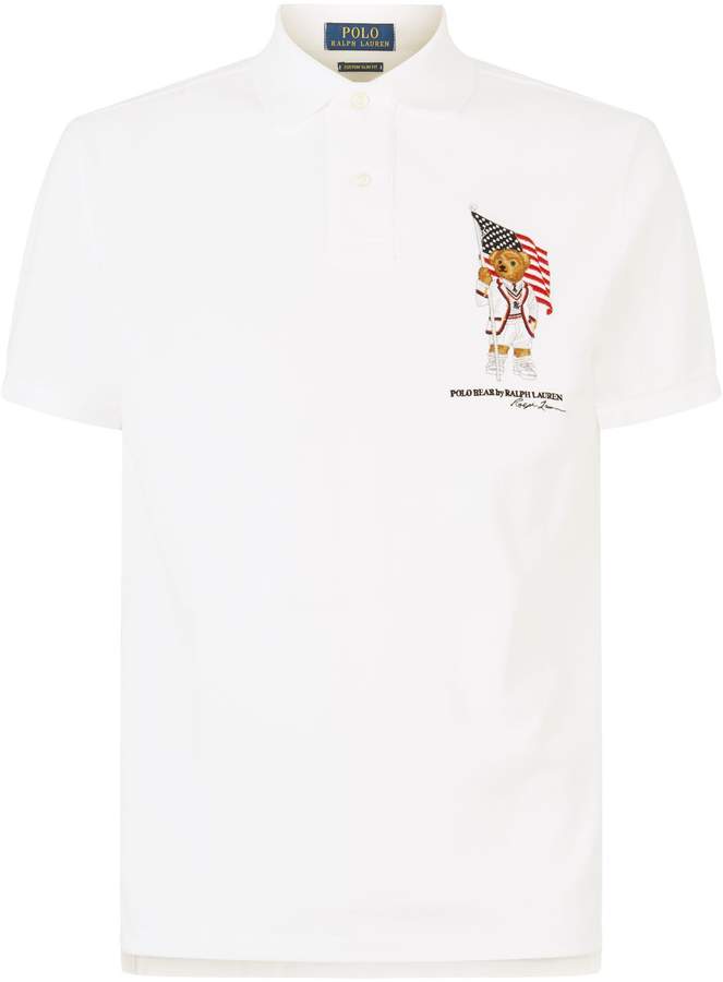 Polo Ralph Lauren Polo Bear American Flag Polo Shirt - ShopStyle