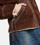 Thumbnail for your product : MM6 MAISON MARGIELA Faux shearling-lined suede jacket