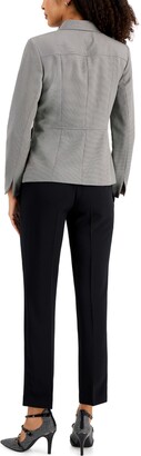 Le Suit Flap-Pocket Contrast Pantsuit, Regular & Petite Sizes