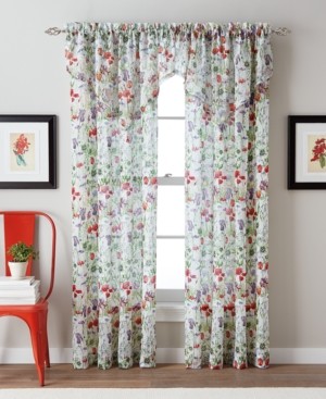 CHF Botanical Garden 51" x 63" Crushed Voile Tailored Window Panel