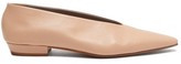 Thumbnail for your product : Bottega Veneta Point-toe Leather Flats - Nude