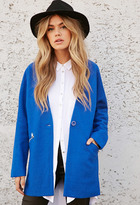 Thumbnail for your product : Forever 21 Zippered Collarless Overcoat