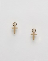 Thumbnail for your product : ASOS Mini Cross Drop Earrings