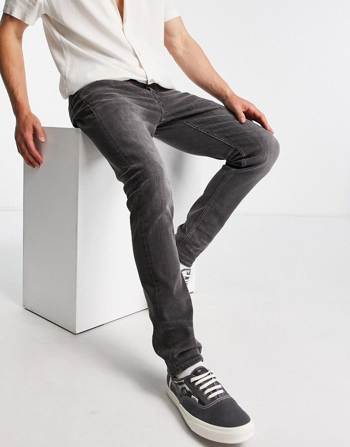 Dark Grey Skinny Jeans Men | ShopStyle