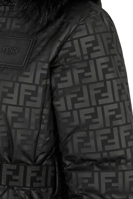 Fendi Ff Monogram Belted Ski Suit In Black
