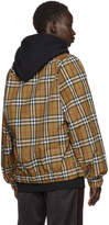 Thumbnail for your product : Burberry Tan Check Bomber Jacket