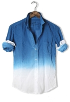 Thumbnail for your product : FRANK & EILEEN Barry Cotton Voile Dip Dye Button Down Shirt