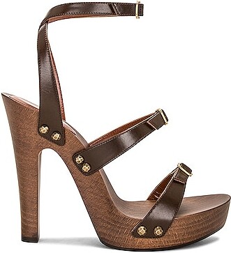 Ankle Strap Wooden Heel Platform | ShopStyle