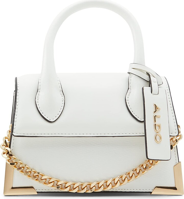 white purse aldo