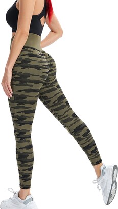 Layla's Celebrity Women's Camo Compression Leggings High Waist Seamless  Yoga Pants Workout Gym Athletic Butt Lifting TIK Tok Black/Green - Small -  ShopStyle