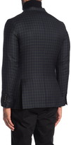 Thumbnail for your product : Burberry Serpentine Navy Check Double Breasted Peak Lapel Wool Blazer