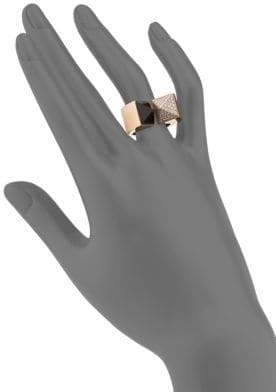 Roberto Coin Sauvage Privé Pyramid Diamond, Black Jade & 18K Rose Gold Ring