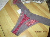 Thumbnail for your product : Maidenform Rum Raisin Pink Animal One-Size LACE Thong PANTIES 40118 QTY 3 LOT