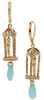 Thumbnail for your product : lonna & lilly Gold-Tone Birdcage and Stone Drop Earrings