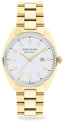 Movado Heritage Series Datron Diamond & Yellow Goldplated Stainless Steel Bracelet Watch