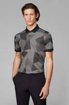 Thumbnail for your product : BOSS Regular-fit polo shirt with abstract jacquard pattern