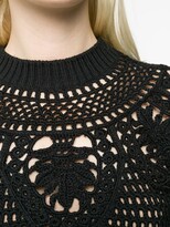 Thumbnail for your product : Alberta Ferretti Whitework Embroidery Loose-Fit Jumper