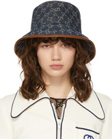 Thumbnail for your product : Gucci Indigo & Off-White GG Canvas Bucket Hat