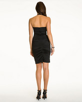 Thumbnail for your product : Le Château Taffeta Ruched Halter Dress