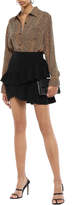 Thumbnail for your product : IRO Mica Wrap-effect Ruffled Crepe Mini Skirt