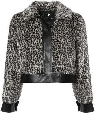 Mother leopard print cropped jacket