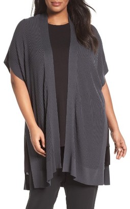 Eileen Fisher Plus Size Women's Sleek Knit Kimono Cardigan