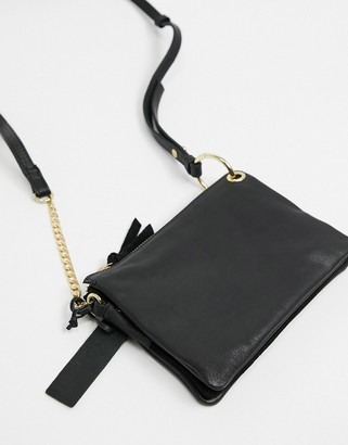 black soft leather crossbody bag