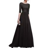 Thumbnail for your product : Kizaen Women Lace Floor Length Pleated Dress Wedding Cocktail Ball Gown