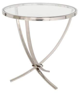 clear Glass & Steel Side Table Glass & Steel Side Table