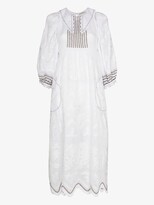 Thumbnail for your product : Vita Kin White Addicted To Love Linen Midi Dress