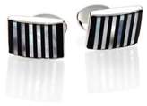 Thumbnail for your product : David Donahue Sterling Silver, Onyx & Mother Of Pearl Cuff Links