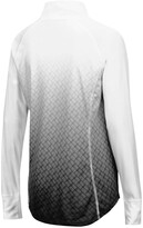 Thumbnail for your product : Colosseum Women's White/Black Alabama Crimson Tide Magic Ombre Lightweight Fitted Quarter-Zip Long Sleeve Top