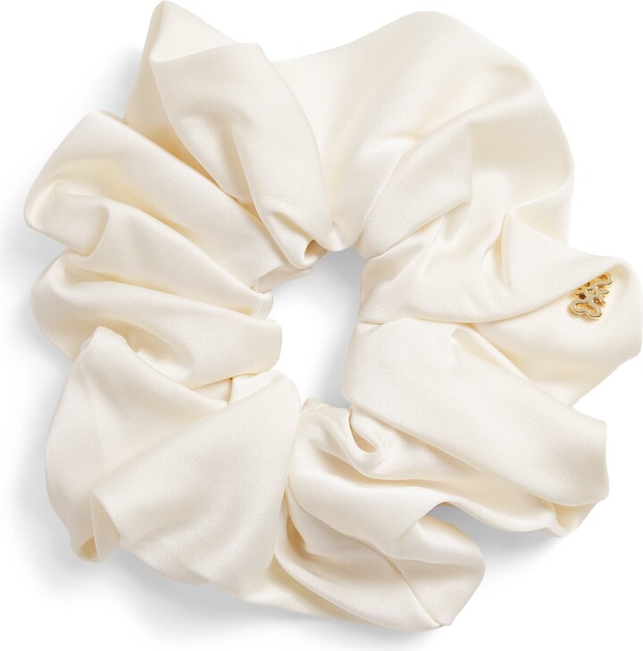 Sandro Satin Logo Scrunchie