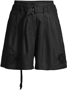black crochet shorts