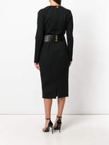 Thumbnail for your product : Class Roberto Cavalli belted gathered collar dress