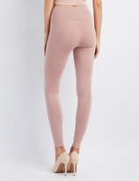 Thumbnail for your product : Charlotte Russe High-Waisted Stretch Cotton Leggings