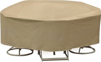Arlmont & Co. Round Table and High Back Chair Cover
