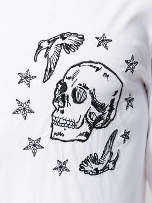 Just Cavalli embroidered skull shirt