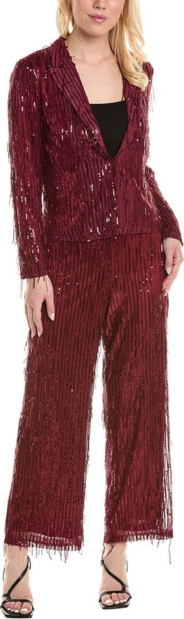 Women Outfits Suits Sequin 2 Piece Pants Notch Lapel Slim Fit formal Suits  Tuxedo Suit Sequin Womens Sets - Walmart.com