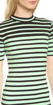 Thumbnail for your product : Alexander Wang T by Engineer Stripe Short Sleeve Dress