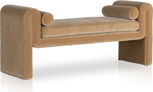Four Hands Mitchell Accent Bench in Brown
