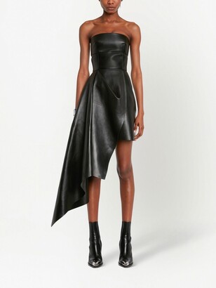 Alexander McQueen Asymmetric Hem Midi Dress